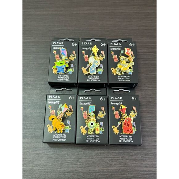 Loungefly Disney Pixar Kites & Characters Blind Box Enamel Pin Set of 6